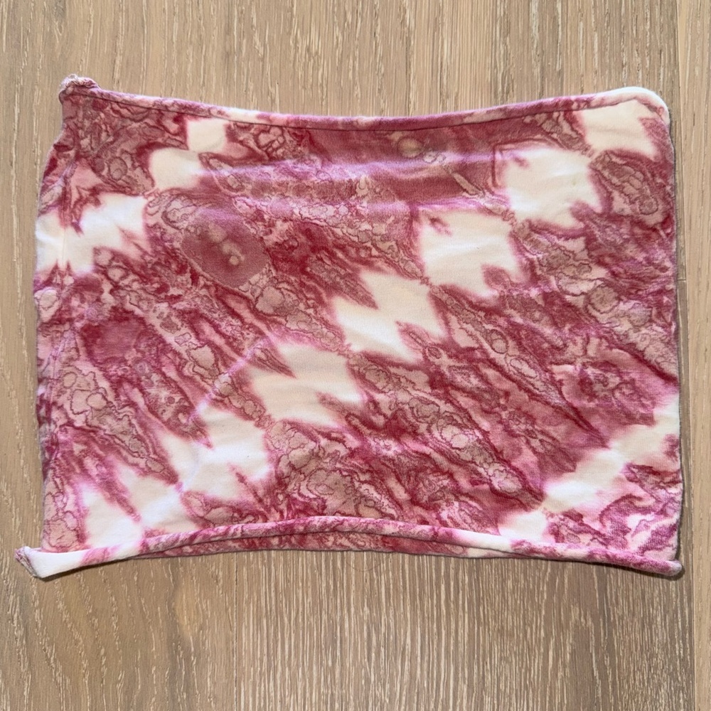 Pink White Tie Dye Print Headband